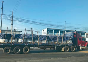 Fotografía de transporte-en-semitrailer-plataforma